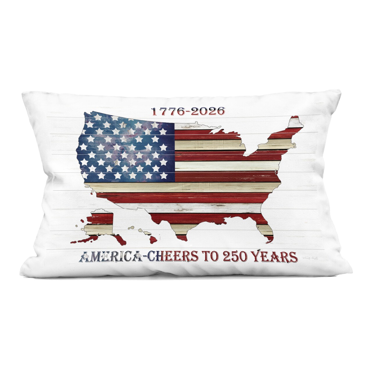 Stupell Industries America 250 Year Celebration Decorative Printed Throw Pillow, design by Cindy Jacobs, 14 x 7 x 20